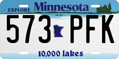 MN license plate 573PFK