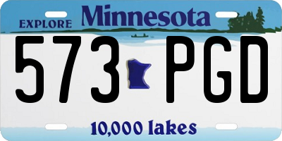 MN license plate 573PGD