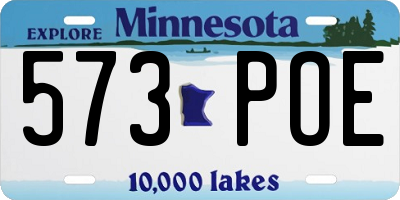 MN license plate 573POE