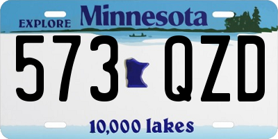 MN license plate 573QZD