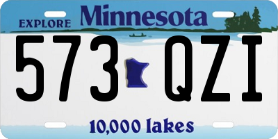 MN license plate 573QZI