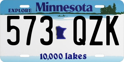 MN license plate 573QZK