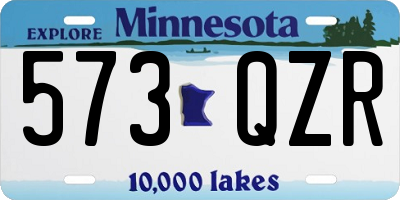 MN license plate 573QZR
