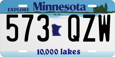 MN license plate 573QZW