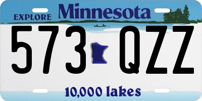 MN license plate 573QZZ