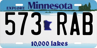MN license plate 573RAB