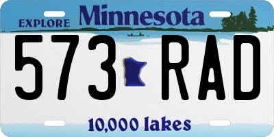 MN license plate 573RAD
