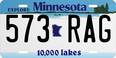 MN license plate 573RAG