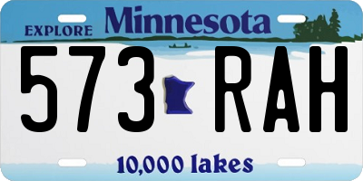 MN license plate 573RAH