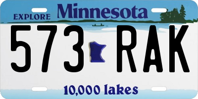 MN license plate 573RAK