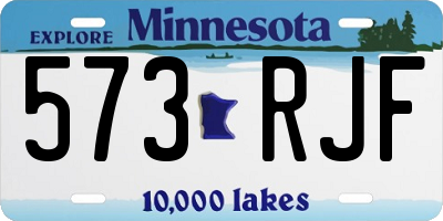 MN license plate 573RJF