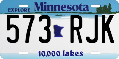MN license plate 573RJK