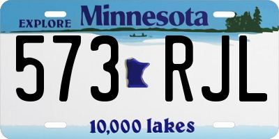 MN license plate 573RJL