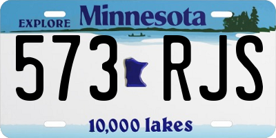 MN license plate 573RJS