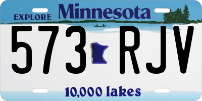 MN license plate 573RJV