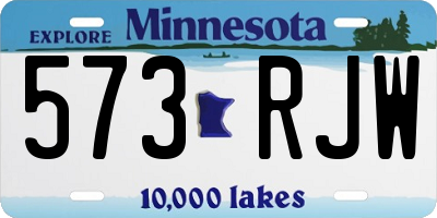 MN license plate 573RJW