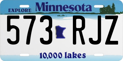 MN license plate 573RJZ