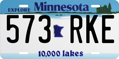MN license plate 573RKE