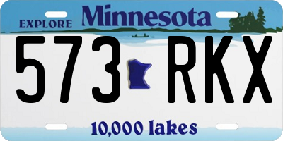 MN license plate 573RKX