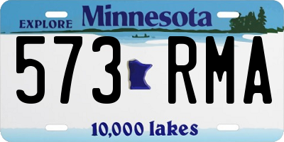 MN license plate 573RMA