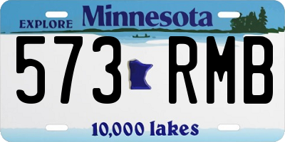 MN license plate 573RMB