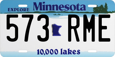 MN license plate 573RME