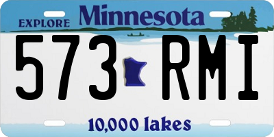 MN license plate 573RMI