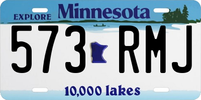 MN license plate 573RMJ