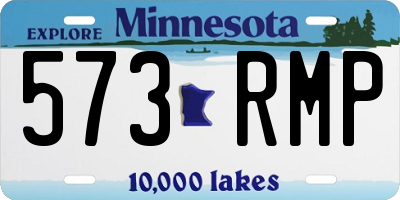 MN license plate 573RMP