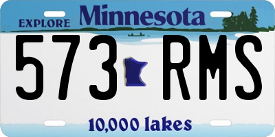 MN license plate 573RMS