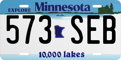 MN license plate 573SEB