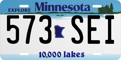 MN license plate 573SEI