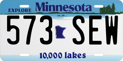 MN license plate 573SEW