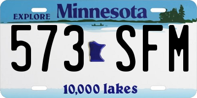 MN license plate 573SFM
