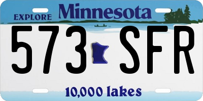MN license plate 573SFR