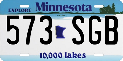 MN license plate 573SGB