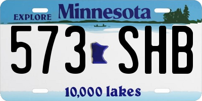 MN license plate 573SHB