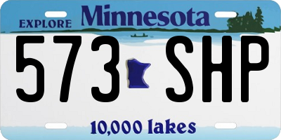 MN license plate 573SHP