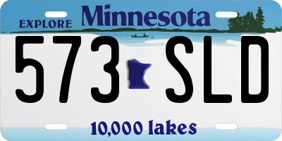 MN license plate 573SLD