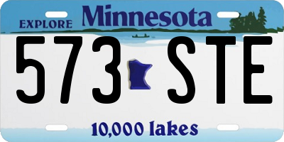 MN license plate 573STE