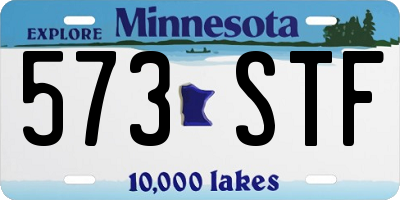 MN license plate 573STF