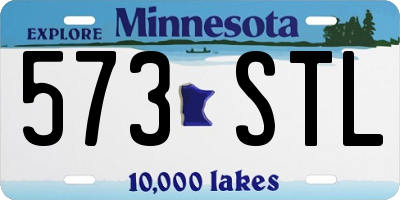 MN license plate 573STL