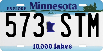 MN license plate 573STM