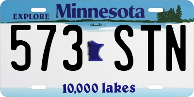 MN license plate 573STN