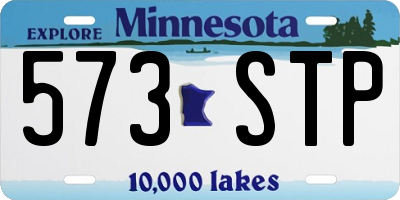 MN license plate 573STP