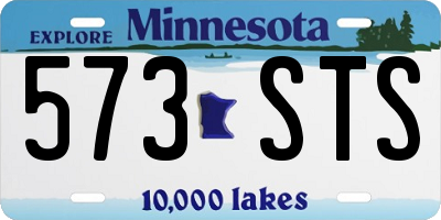 MN license plate 573STS