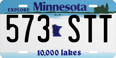 MN license plate 573STT