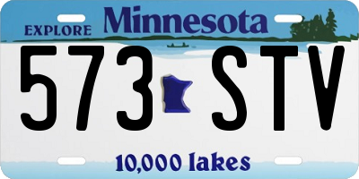 MN license plate 573STV