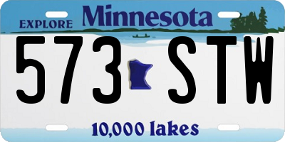 MN license plate 573STW