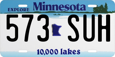 MN license plate 573SUH